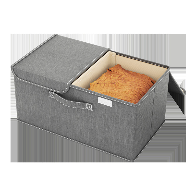 Cationic foldable household storage box, drawer-type double-cover dust-proof clothing storage box, underwear compartmentalized storage box Item Picture