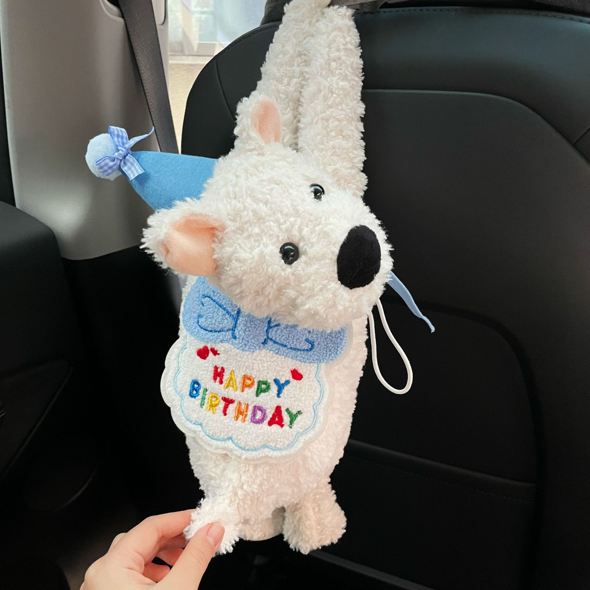 2024 New model West High Ground Puppy Car armrest Box Tissue Box Hanging car Tissue doll details Picture