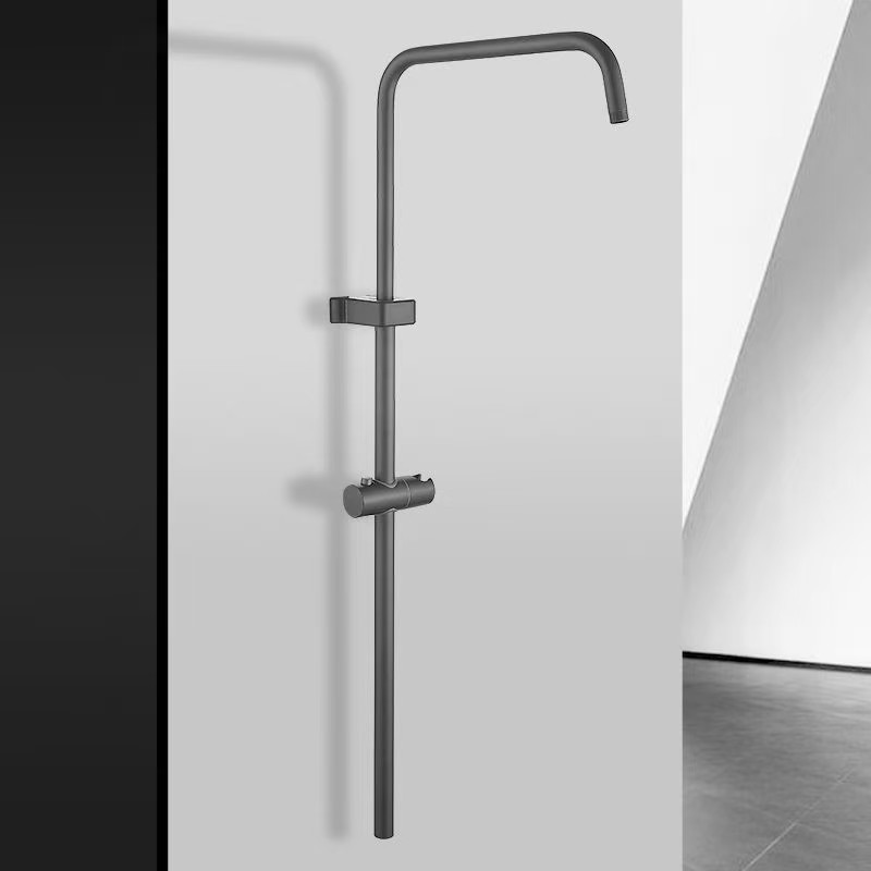 Shower fixator, extended lift seat, shower head, bathroom accessories, gun, gray and black bracket, perforated base, wall seat, adjustable Specification drawing