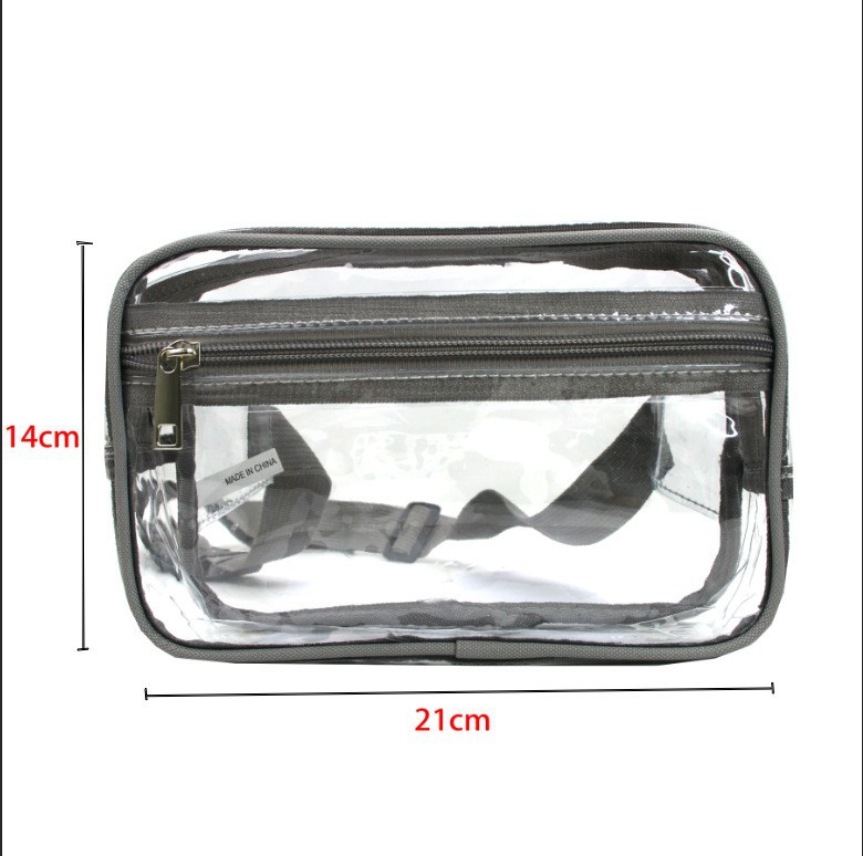 The transparent waist bag men's and women's stadium approved belt straps with adjustable shoulder straps are suitable for festival game trips details Picture