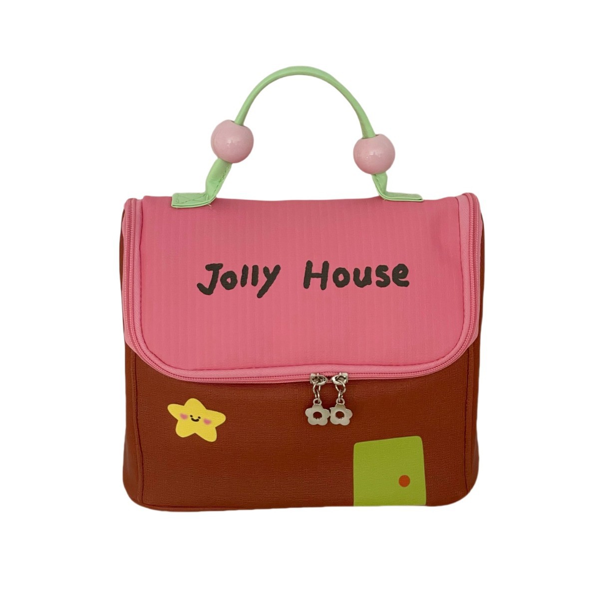 Jollyhouse Makeup Bag, a small house for women, a cosmetics storage bag, a portable large-capacity hand-held toiletry bag with compartments Item Picture