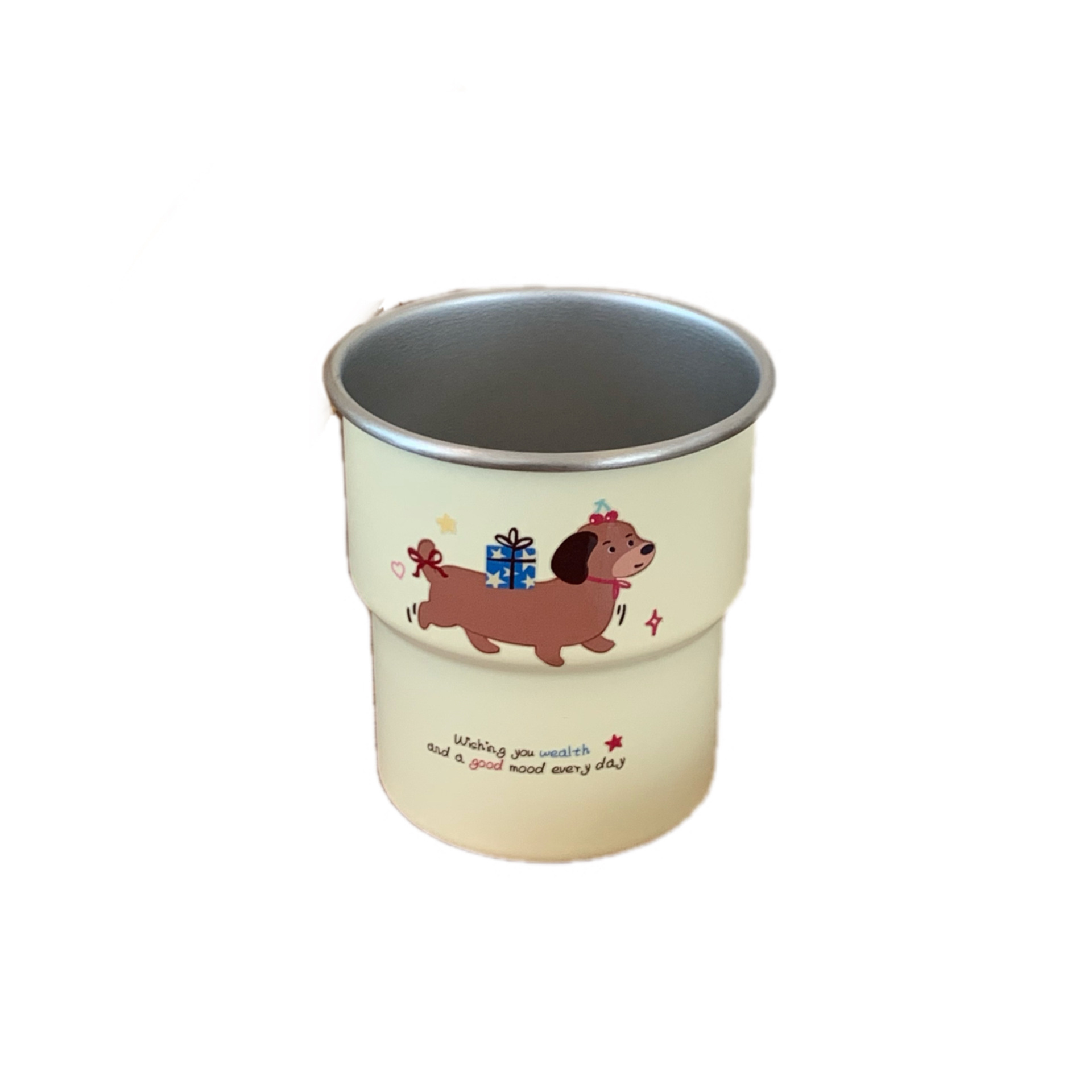 Cute Dachshund washbasin cup, ins home, high appearance level, 304 portable stainless steel coffee cup for women, portable cup Item Picture