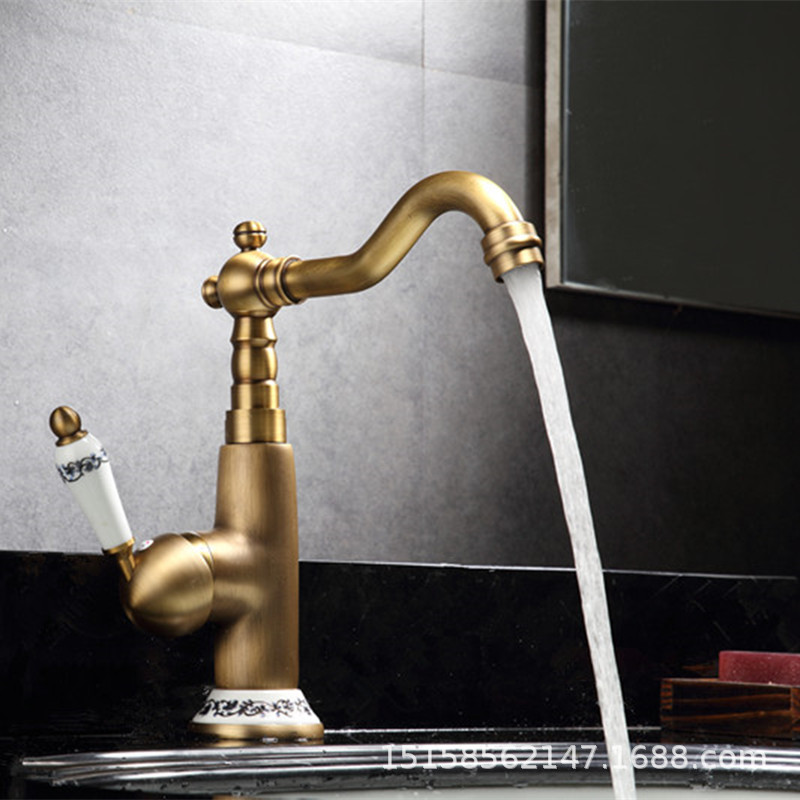 All-copper creative sink, faucet, sink, antique faucet, kitchen hot and cold water faucet, washbasin and vegetable basin faucet Specification drawing