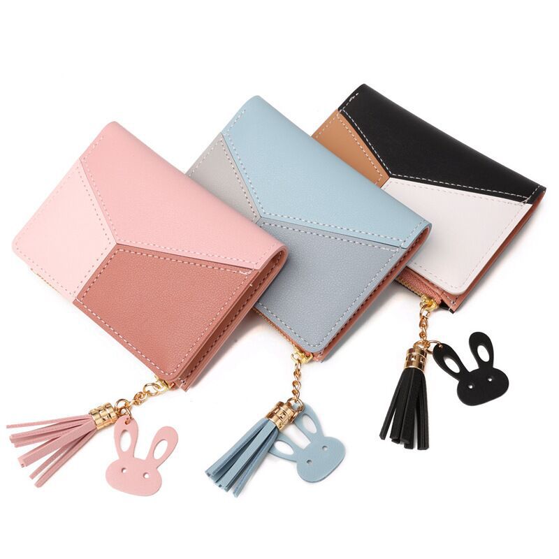 Wholesale 2020 new style wallet, short women's zipper wallet, Korean style tassel, simple and versatile coin purse Item Picture