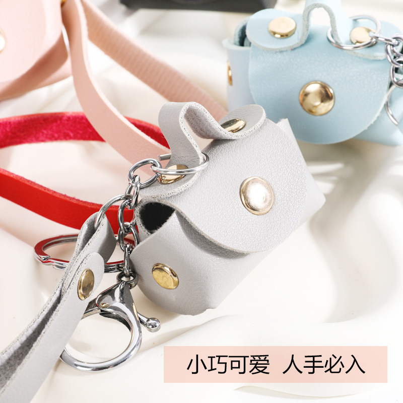 Creative earphone storage pocket, small change bag, airpods case, key chain, pendant, car chain, key ring, ring details Picture