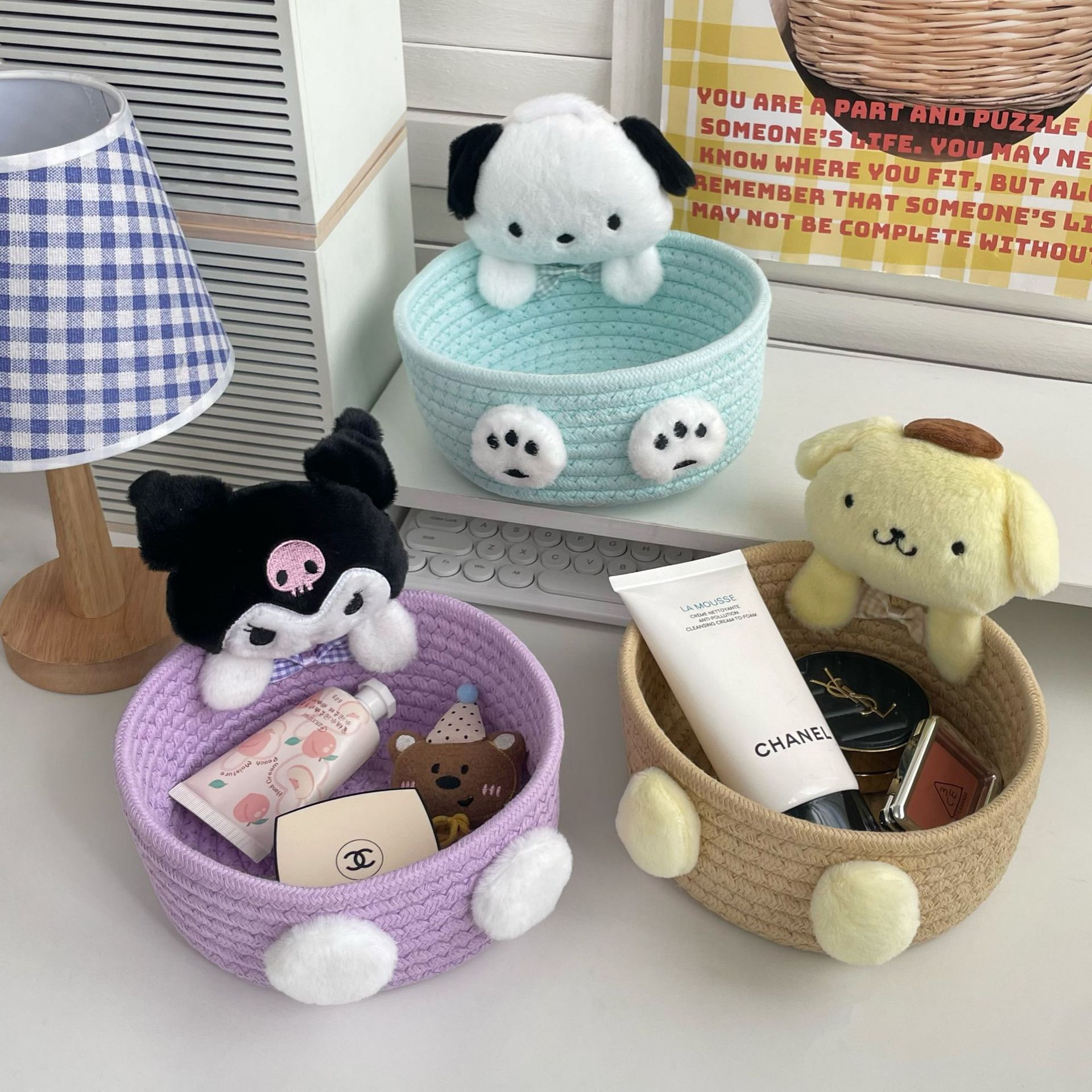 Cartoonish, cute and highly attractive storage basket for home desktop, snack and toy storage basket, cosmetics and small sundries storage box full figure
