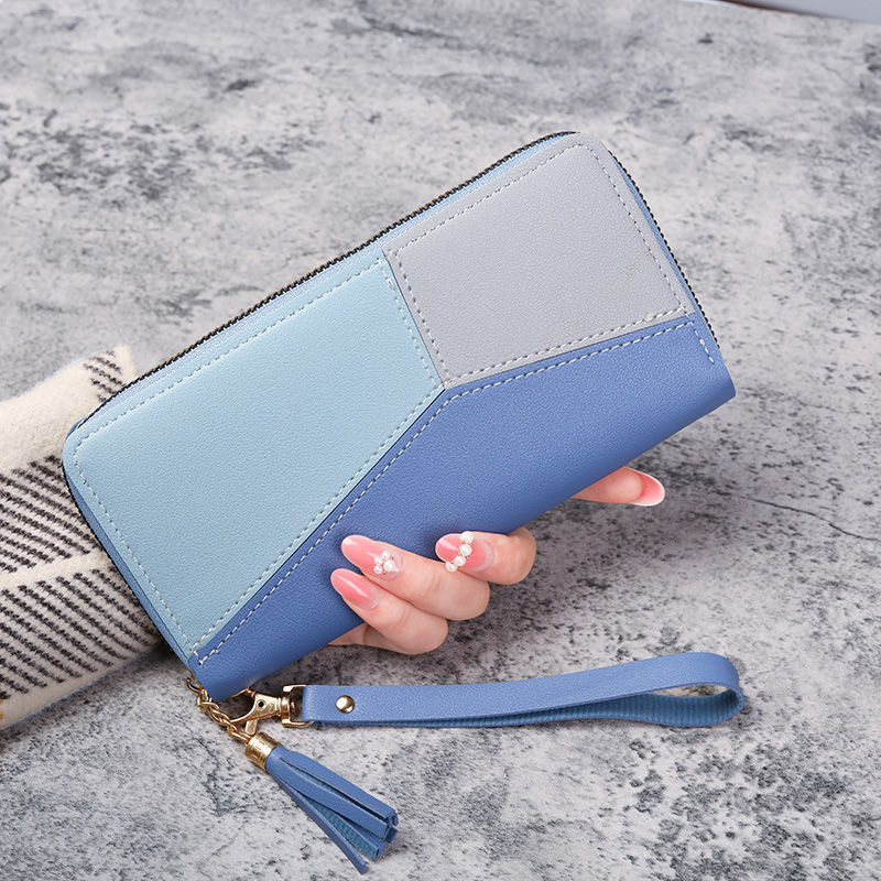 Korean version 2022 new style hand-held wallet for women, long zipper, multi-functional and versatile wallet, large capacity mobile phone wallet Application Scenario