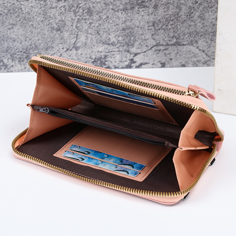 2022 Touch screen mobile phone bag for women, cross-body anti-theft multi-functional single-shoulder transparent mini wallet, mobile phone bag details Picture