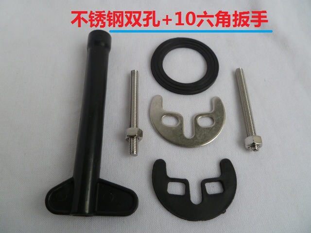 All-copper single-hole hot and cold water faucet, horseshoe plate installation, tight fixing accessories, installation screw rod, maintenance sleeve tool Specification drawing