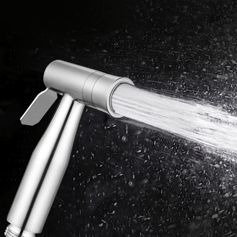 Factory wholesale dual-function toilet companion, spray gun, shower head, bathroom toilet flushing, 304 stainless steel nozzle Specification drawing