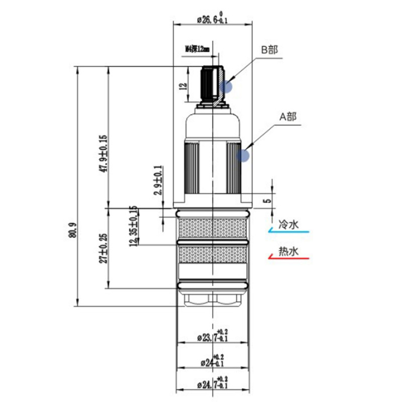 All-copper constant-temperature valve core constant-temperature faucet, hot and cold adjustable valve core after-sales service, best-selling valve core on Amazon Application Scenario