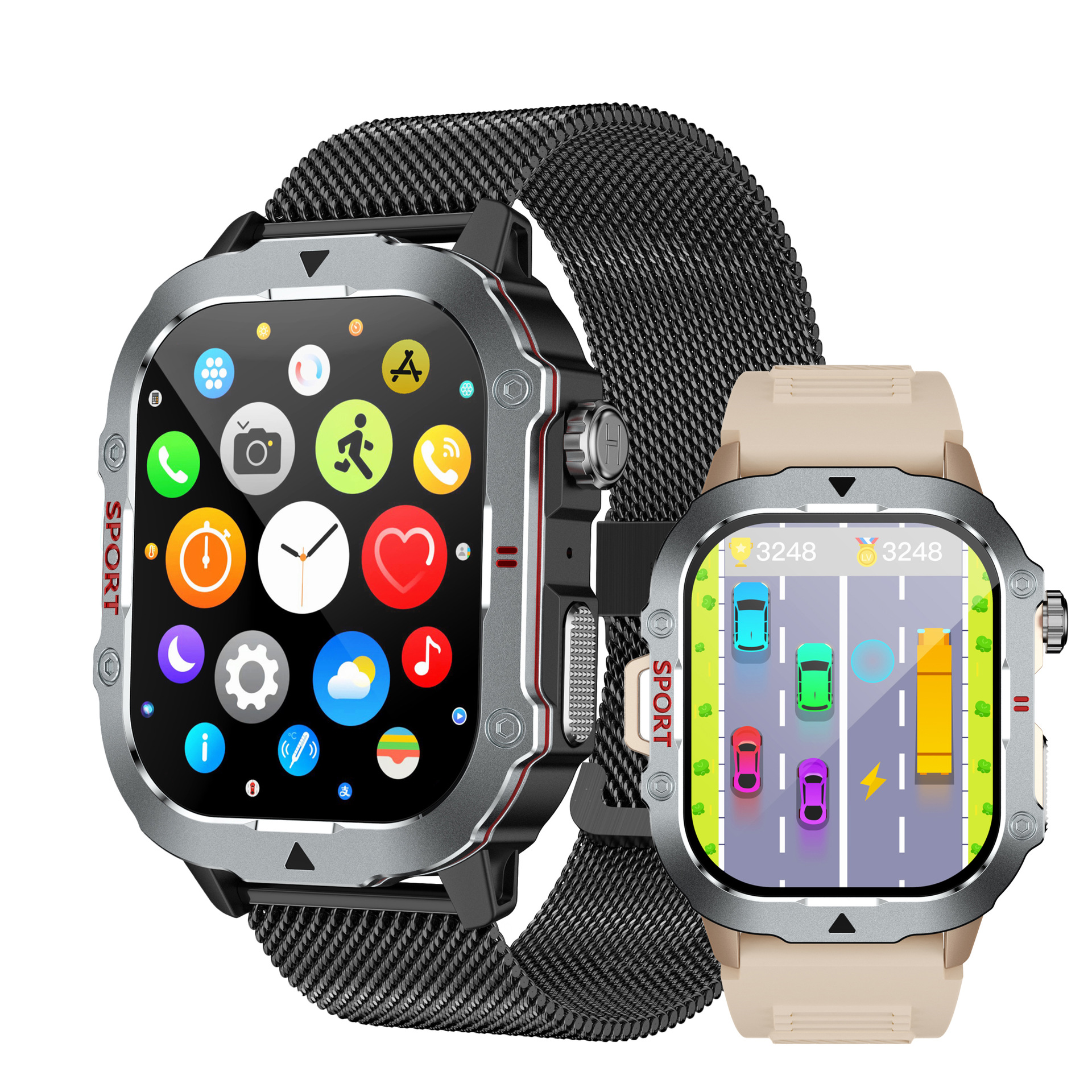 The cross-border bestseller C30 Pro smartwatch features Bluetooth call and heart rate blood oxygen outdoor three-proof men's sports watch Item Picture