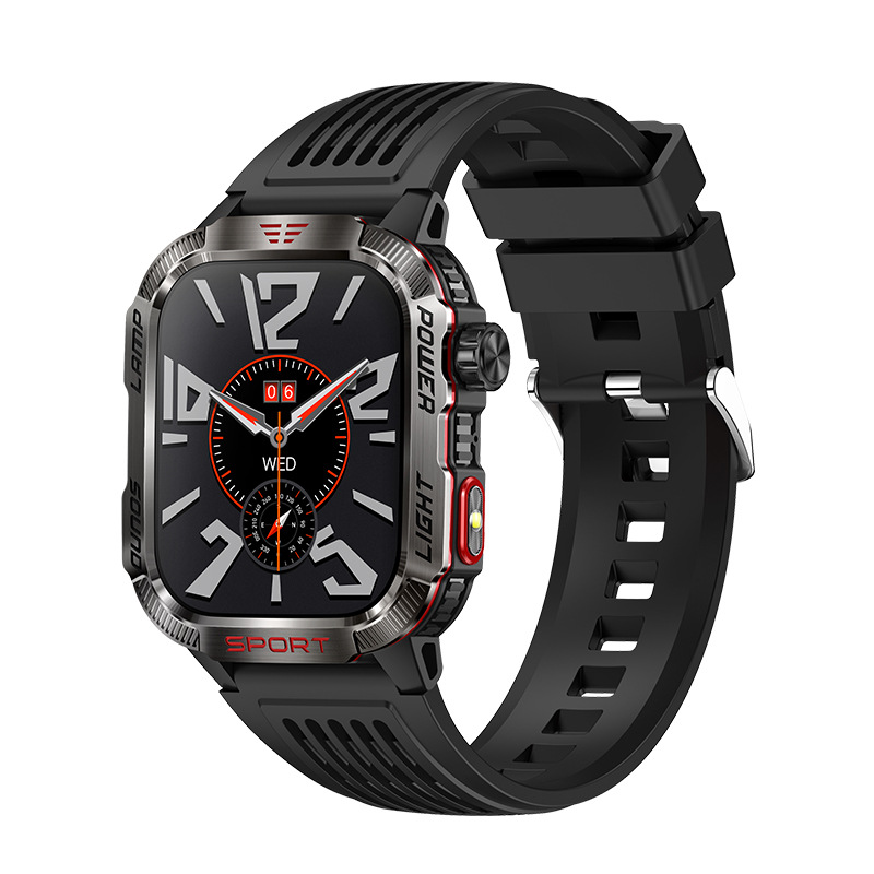 The new cross-border HT29 smartwatch features Bluetooth call, water resistance, outdoor men's encoder, altitude and air pressure compass full figure