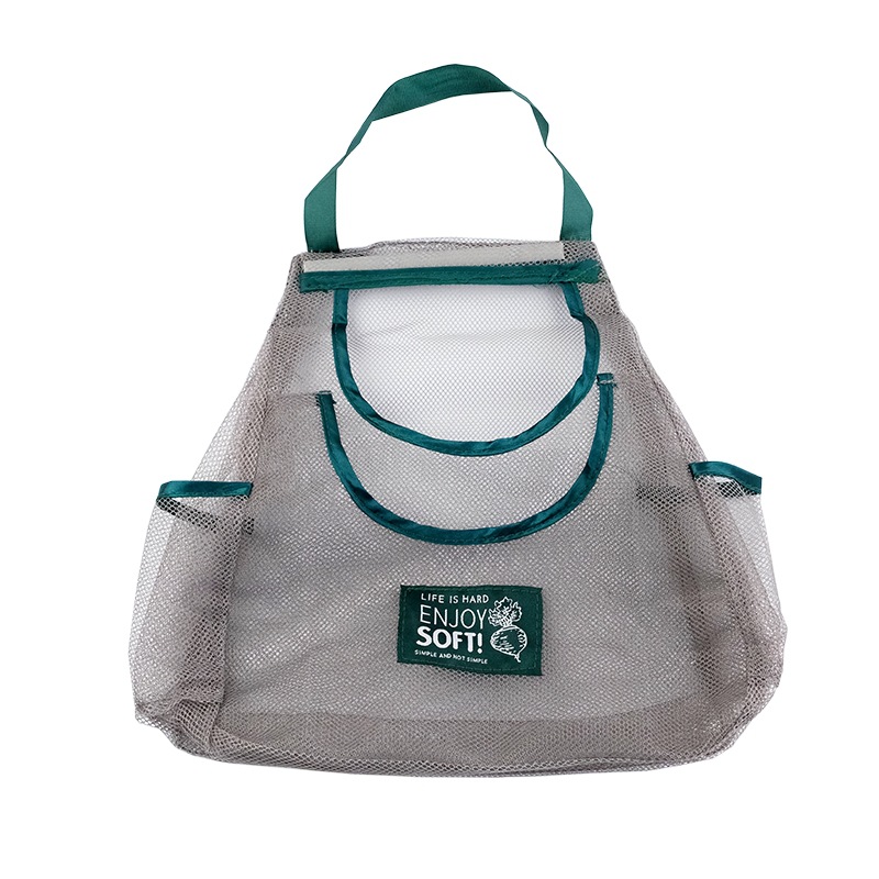 Kitchen wall-mounted fruit and vegetable storage bag, ginger, garlic and onion mesh, breathable and moisture-proof, can be carried and hung as a household storage bag Item Picture