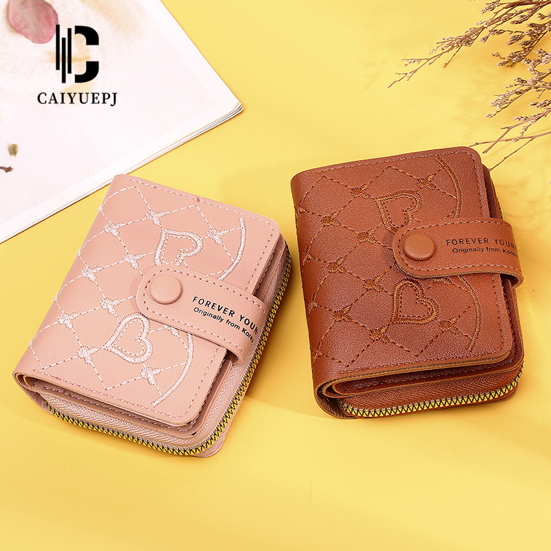Wholesale of personalized women's short zipper buckle wallet, handbag, coin purse and caring women's card case from the manufacturer Specification drawing