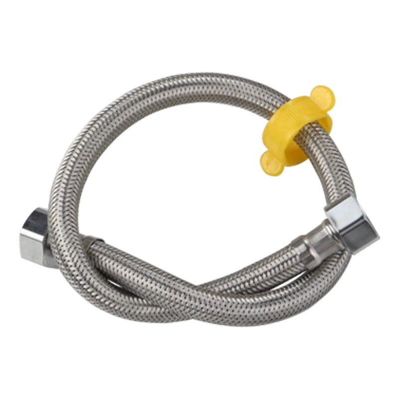 304 stainless steel braided hose faucet, water heater, toilet faucet, water inlet pipe, household 4-point high-pressure explosion-proof Item Picture