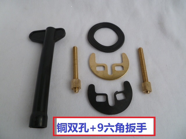 All-copper single-hole hot and cold water faucet, horseshoe plate installation, tight fixing accessories, installation screw rod, maintenance sleeve tool Item Picture