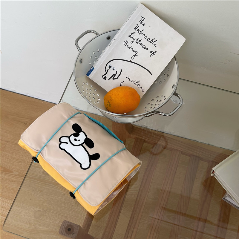 Original design puppy makeup bag, detachable mesh storage bag, large-capacity portable travel four-in-one toiletry bag details Picture