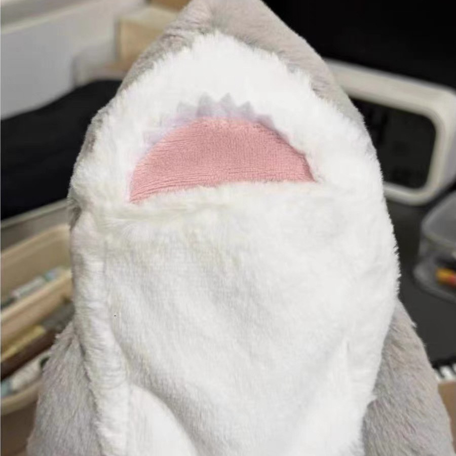 Little Shark doll pen case, ins style, high appearance level, large capacity plush cartoon creative stationery storage bag, stationery bag Item Picture