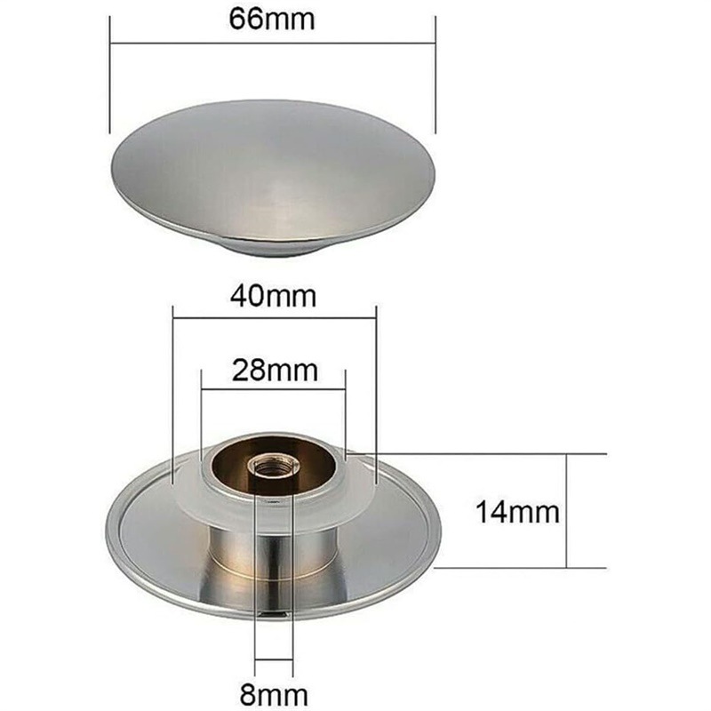 Cross-border all-copper bouncing and pressing type drain, mushroom head panel water seal cover, movement lifting water seal plug details Picture