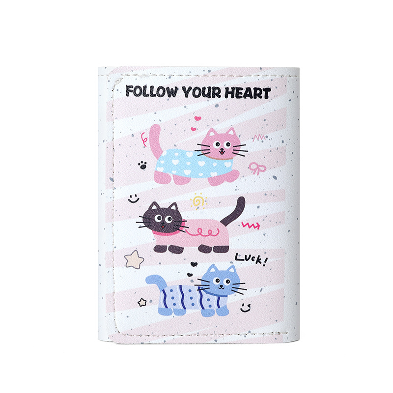 New cute cartoon creative card case, small and portable, large capacity, multi-slot anti-demagnetization student card case wholesale for women Item Picture