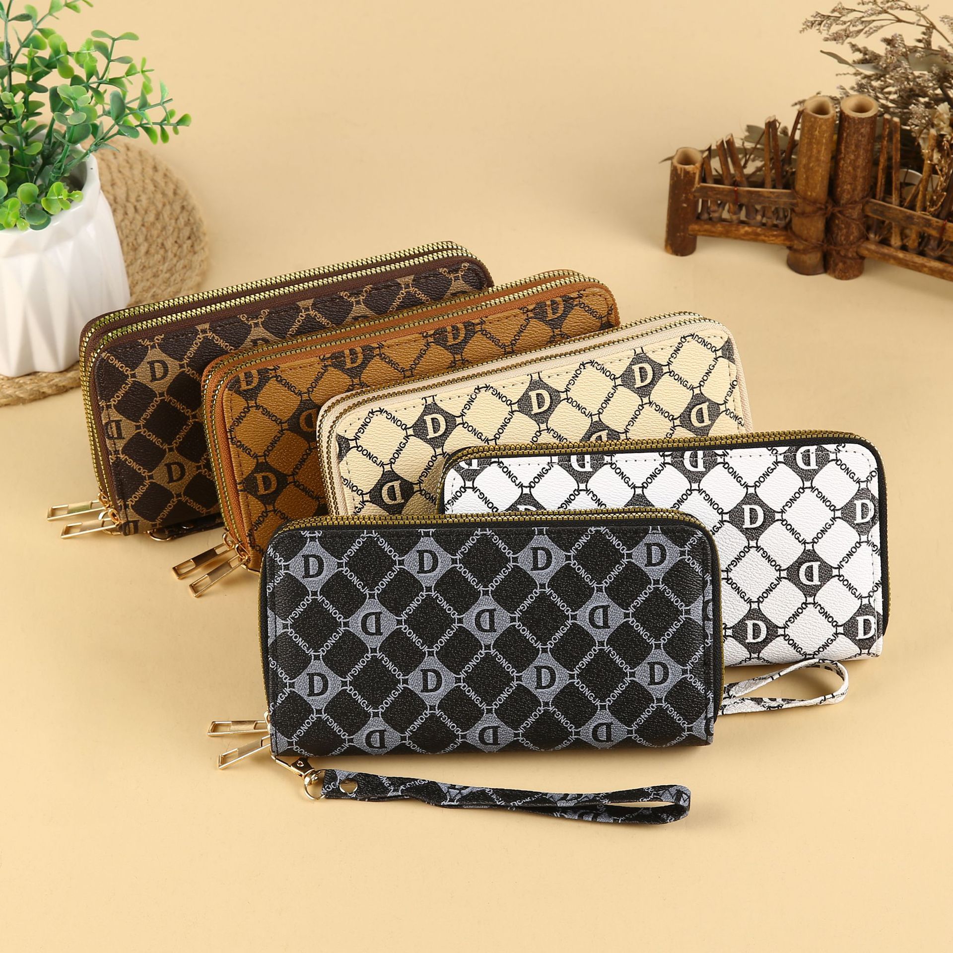 Double Pull Men's and women's long wallet, fashionable large-capacity patterned loose change clutch, custom-made wallet in stock wholesale Specification drawing