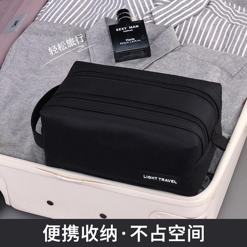 Amazon Double-layer toiletry bag, travel portable large-capacity skin care and cosmetics storage bag, toiletry bag, makeup bag Application Scenario