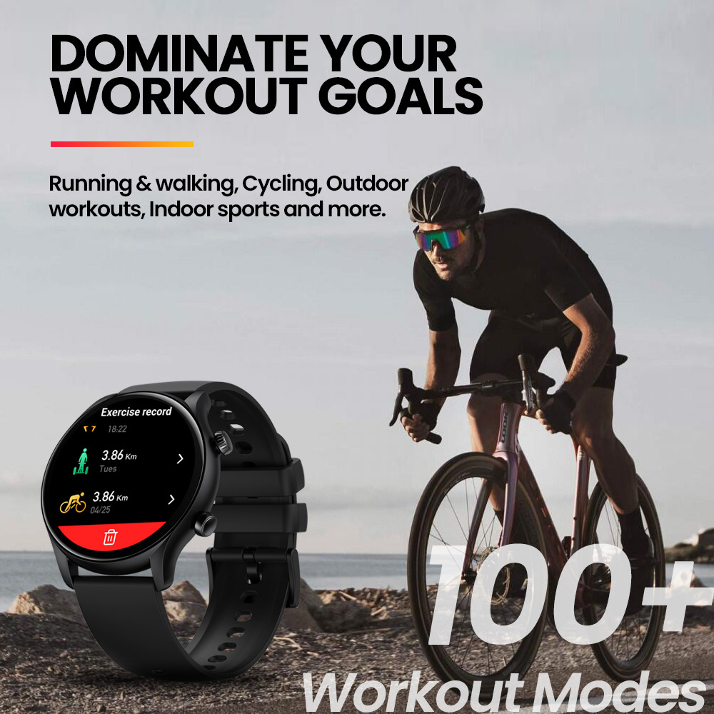 Zeblaze Btalk 3 Plus smartwatch Bluetooth call, heart rate, step count, fitness tracking, unisex Specification drawing
