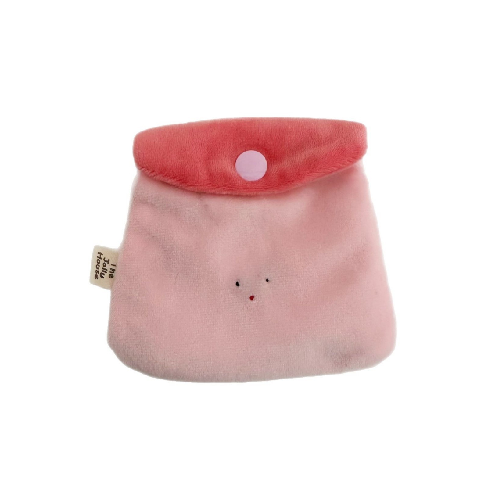 Sweet strawberry pudding coin purse, cartoon cute mini plush portable headphones, ID card portable storage small card case Item Picture