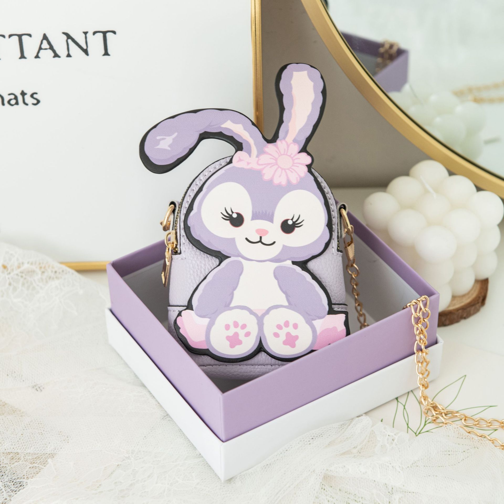A small and cute mini coin key hand-held wallet in a fashionable and crossbody style for women on Instagram Specification drawing