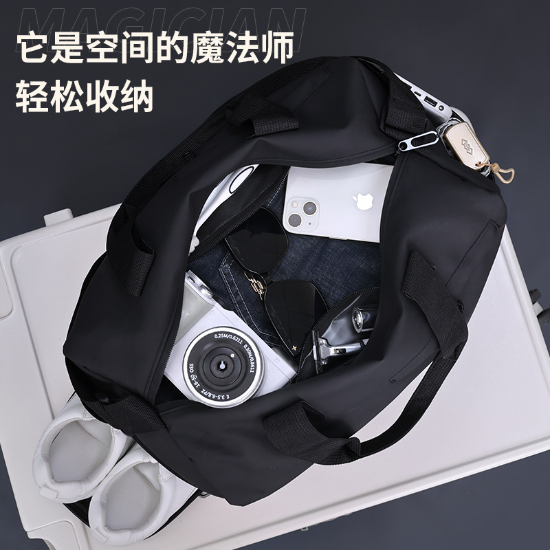 Cross-border Elite Series Short business trip leather film travel bags, single-shoulder crossbody fitness and yoga bags, luggage bags details Picture