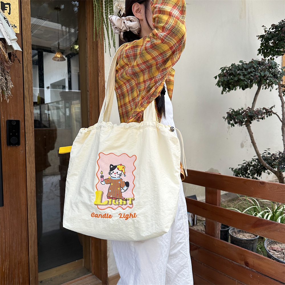 4931 Korean version Instagram cute and versatile single-shoulder bag, travel canvas bag, large capacity student commuting bag for classes, women Specification drawing