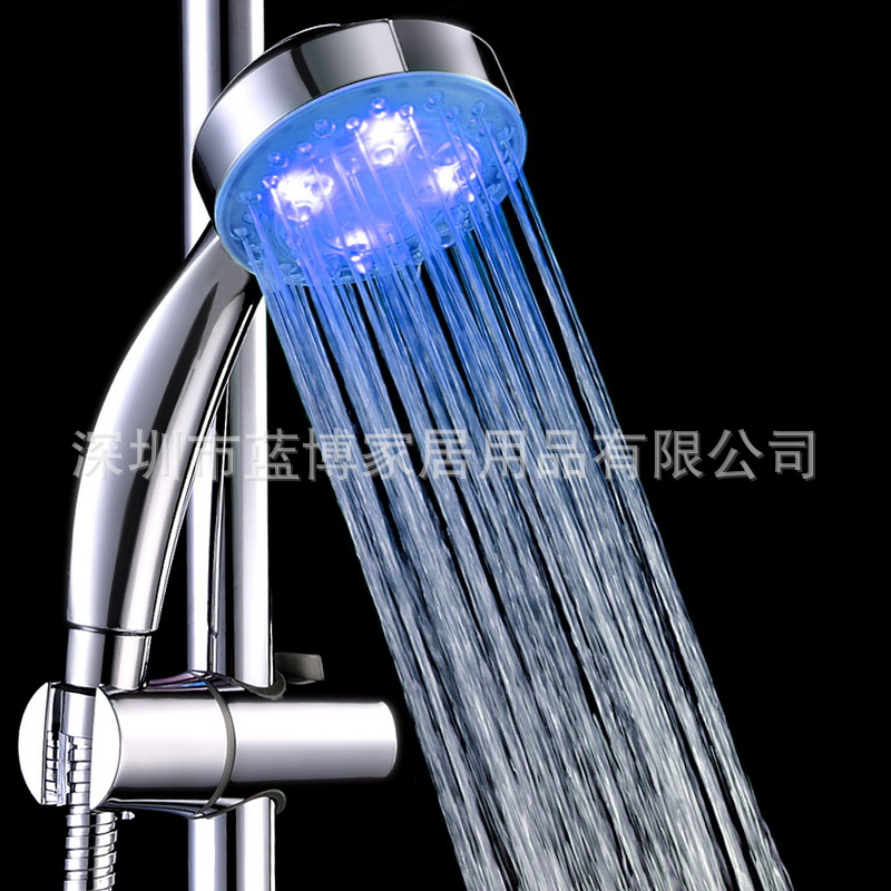 Showerhead LED, temperature-sensing three-color/seven-color changing showerhead, water-saving showerhead 8008-A25 Specification drawing