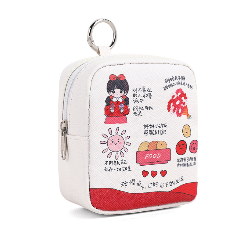 New claw-printed coin purse, artificial leather waterproof imitation leather zipper storage bag, multi-functional mini headphone case Item Picture