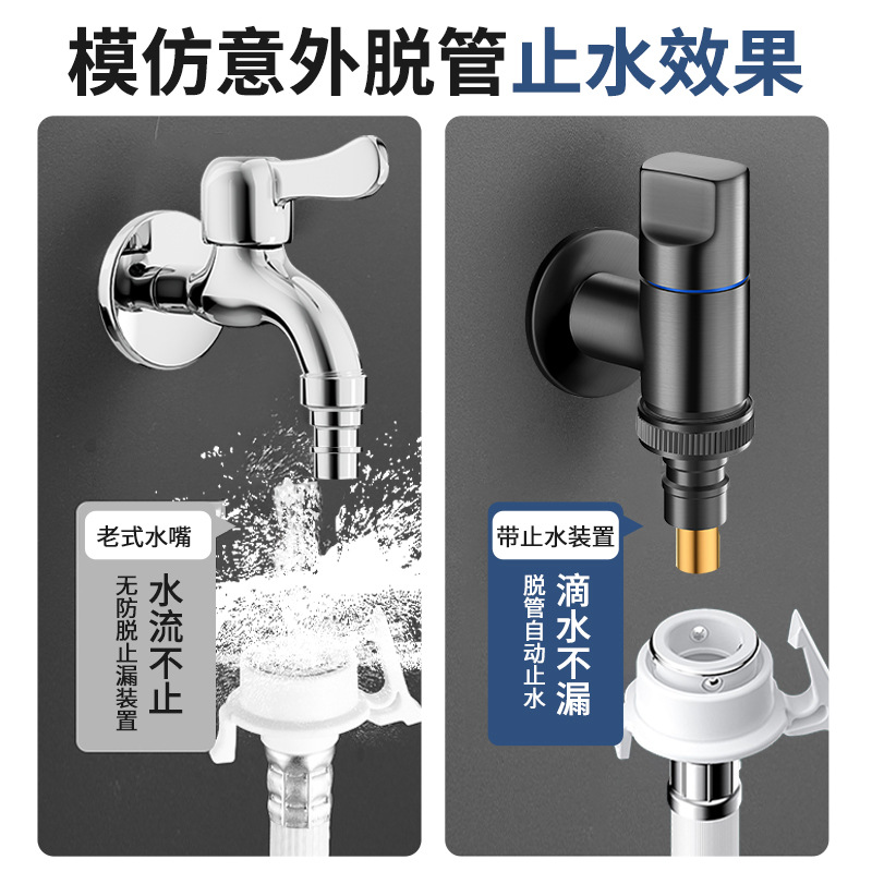All-copper Angle valve, automatic stop valve for washing machine faucet, fully automatic, genuine product, 4/6 anti-drop, household Application Scenario