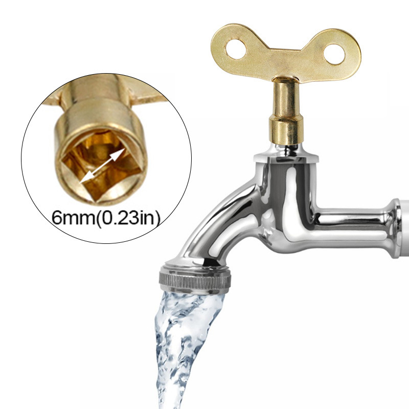 Quick-open faucet four-corner key wrench faucet switch key handle faucet with lock key lock key details Picture