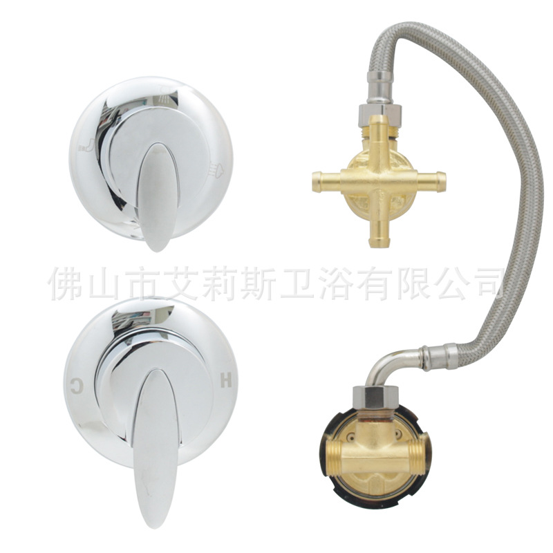 Integrated shower room, mixing valve, column hanging screen, hot and cold faucet switch, separate conversion and closing accessories, shower head, bathroom, home Specification drawing