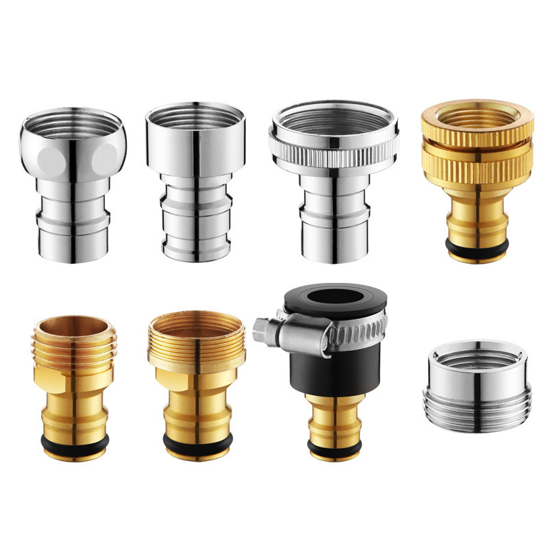 Wholesale of bathroom accessories for fully automatic washing machine water pipe interface connection faucet all-copper faucet adapter joint Item Picture