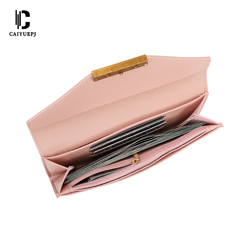 A new cross-border women's Korean-style, trendy, long, fresh and multi-functional clasp thin coin wallet from Japan and South Korea Application Scenario