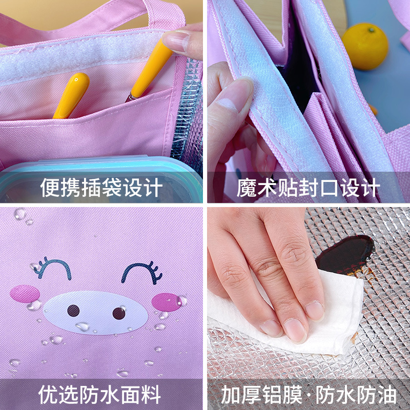 Amazon's cute cartoon lunch insulated bag for primary school students, thickened aluminum foil lunch box bag, outdoor picnic insulation Application Scenario