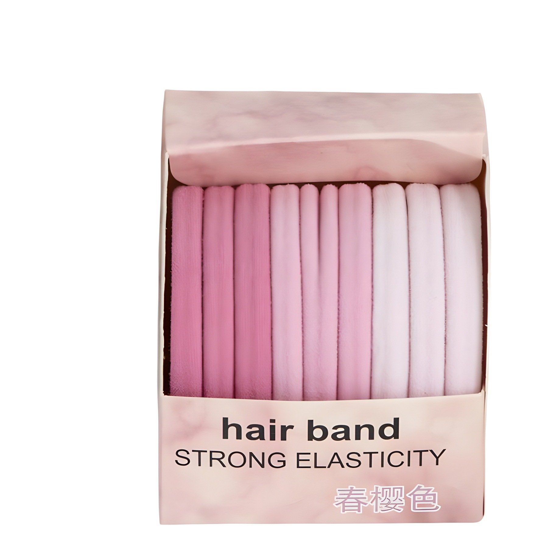 Candy-colored gradient towel ring, sweet girl hair tie rope, Korean Internet celebrity simple high-elasticity rubber band box set Item Picture