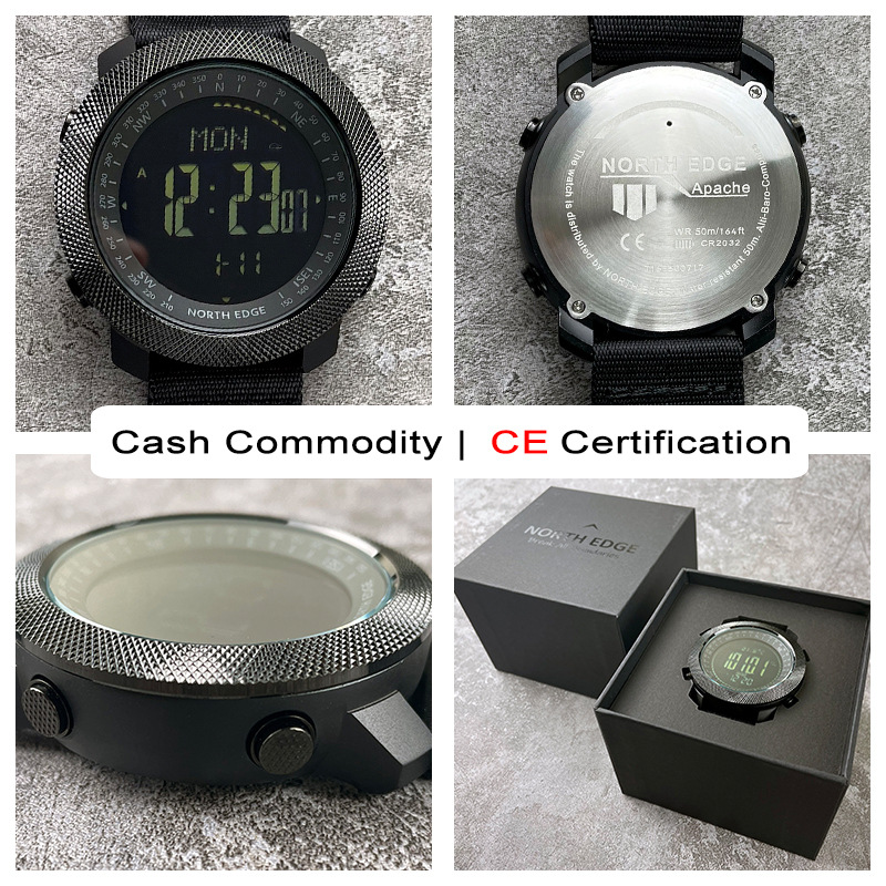 Outdoor sports smart waterproof watch, color silicone high pressure compass thermometer, metal watch Application Scenario
