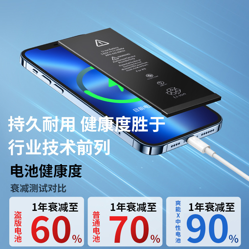 Apply to apple designed 】 【 11 / XS/X / 6 s / 12 pro / 8 7 p/p/XsM 13 PM/xR large capacity battery details Picture