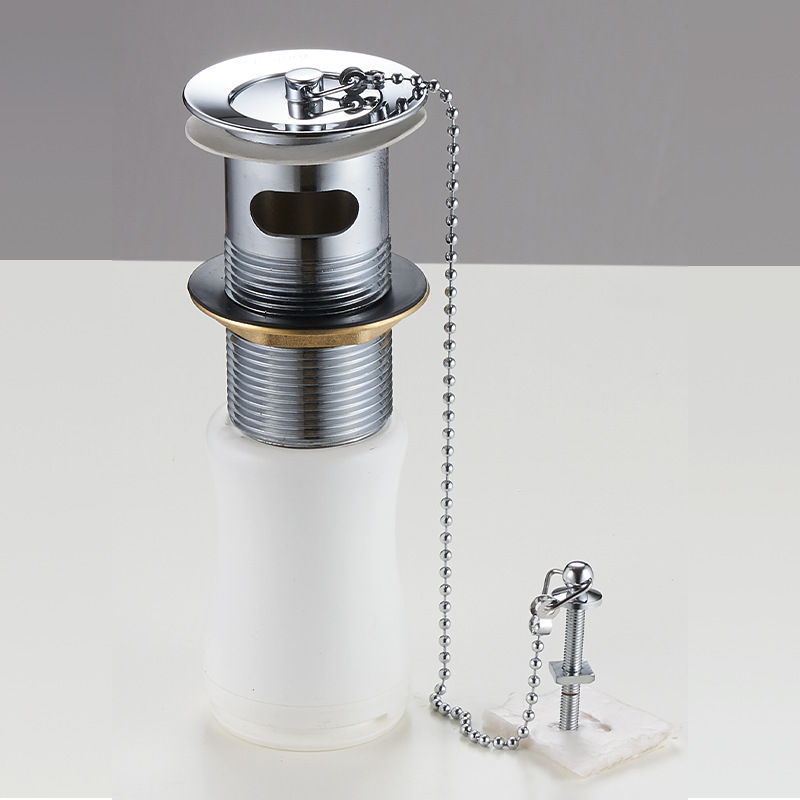 1/4G brass zipper cover washbasin drain manufacturer direct supply drain with overflow outlet Specification drawing