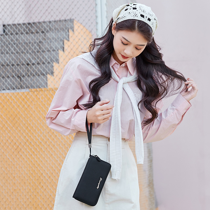 pu wallet wholesale 2024new purses Ladies' Clutch Bags, trendy and cheap wholesale manufacturer, multi-compartment card bags details Picture