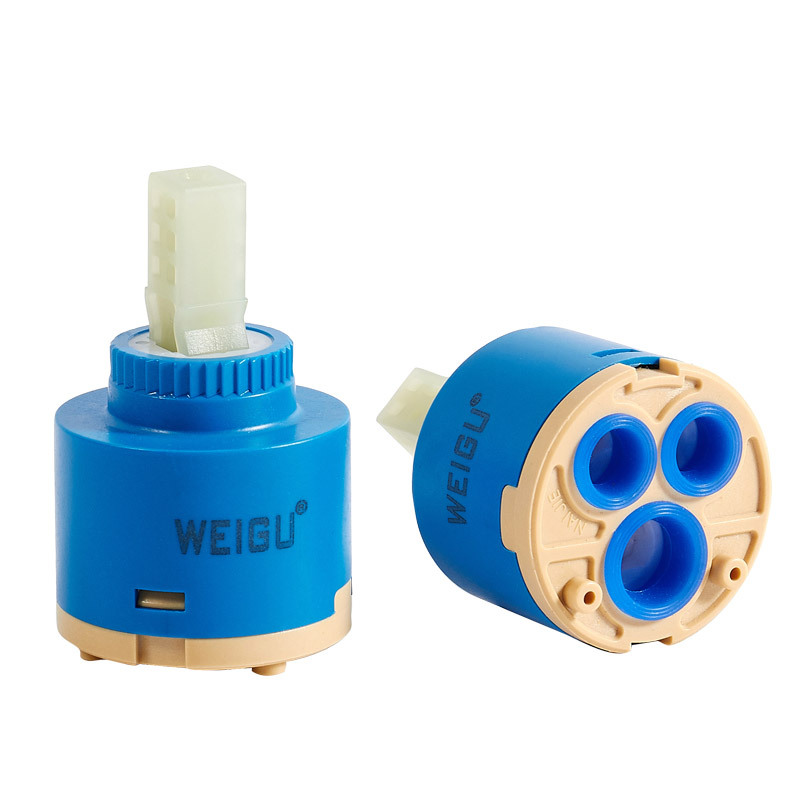 Faucet valve core imported ceramic core mixed water hot and cold accessories copper cover ceramic plate 35mm high foot electric heating 40mm Item Picture