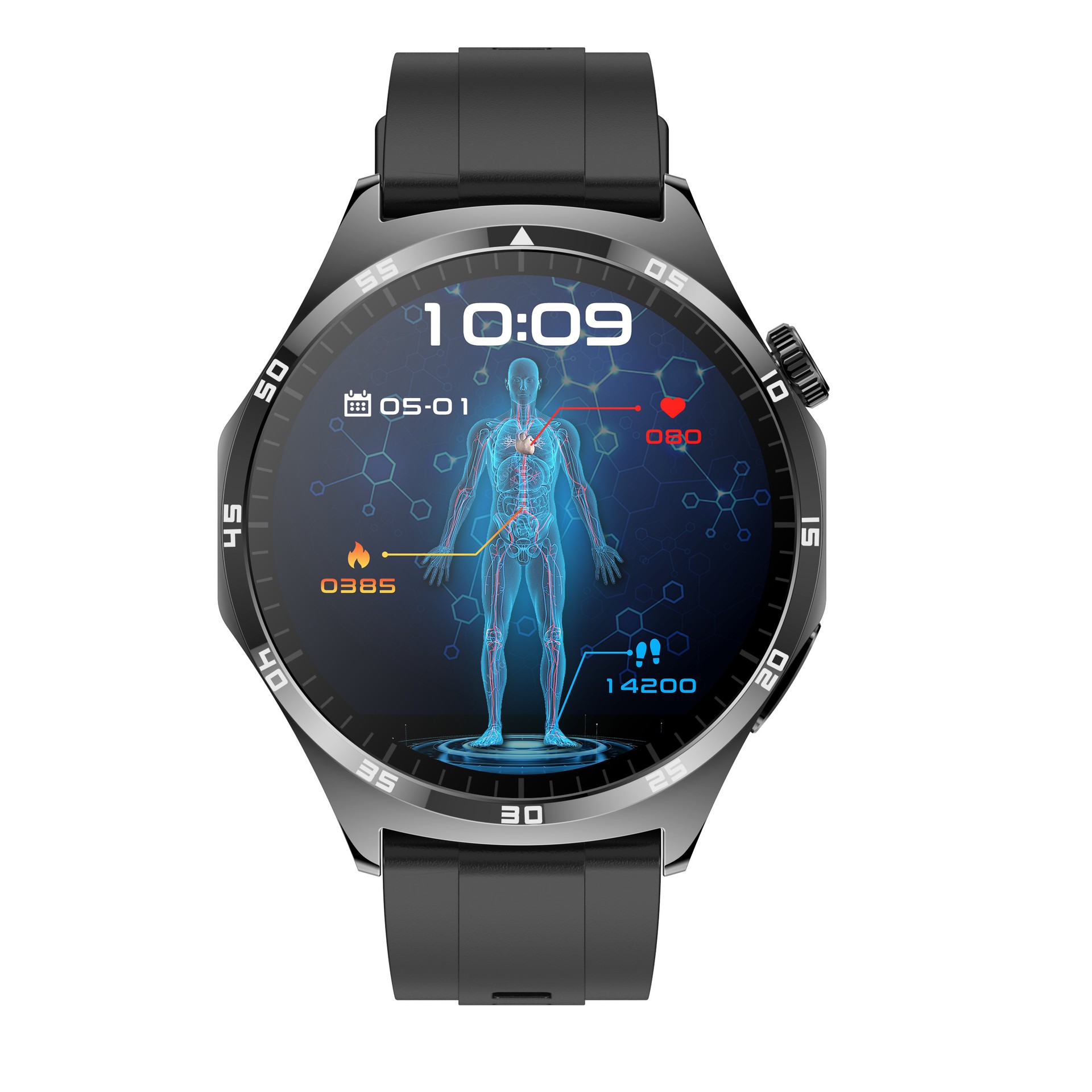 MT300 smartwatch, high-definition display, Bluetooth call, temperature, heart rate, step count, smart bracelet, sports watch Specification drawing