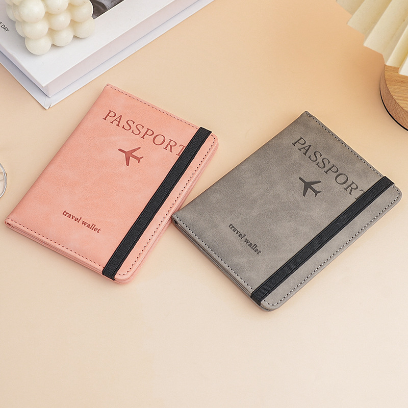 New direct sales passport bag, business document storage bag, cross-border leather strap, multi-functional document holder, air ticket holder details Picture