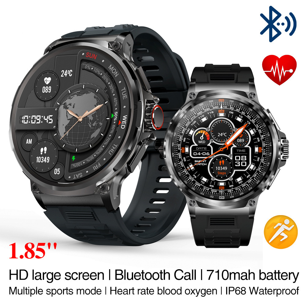 Cross-border V69 smartwatch, 1.85-inch Bluetooth call large screen, heart rate, blood oxygen, multi-exercise smartwatch factory details Picture