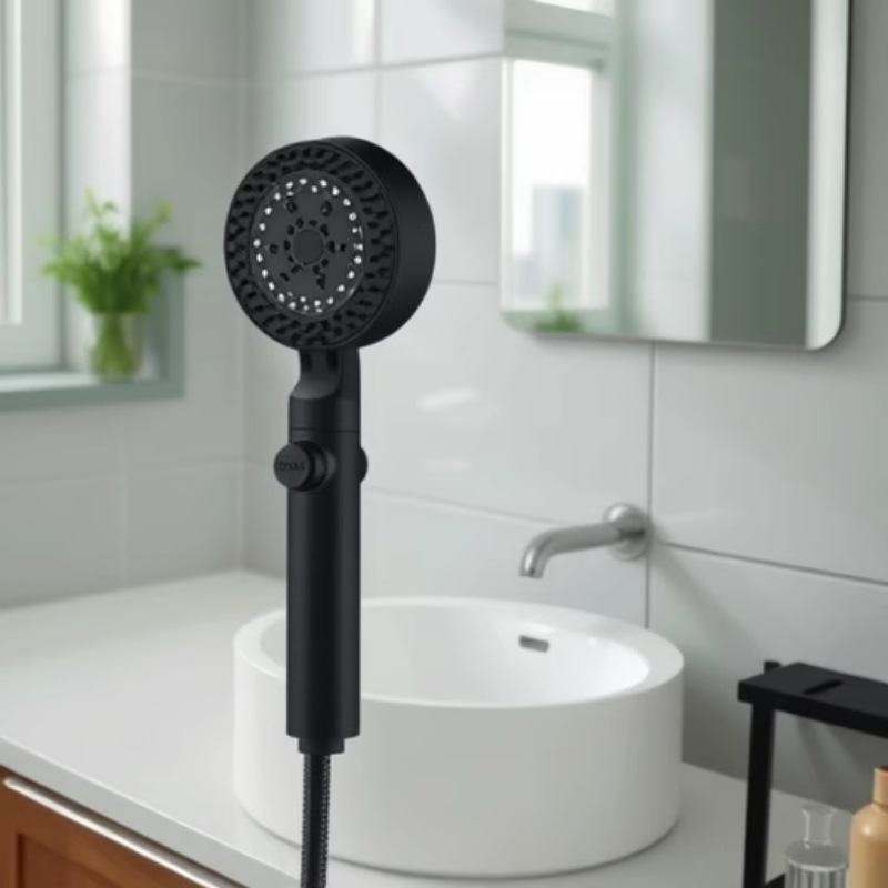 Pressurized showerhead, household bathroom water heater, faucet, strong pressurized shower, rain shower, shower head set details Picture